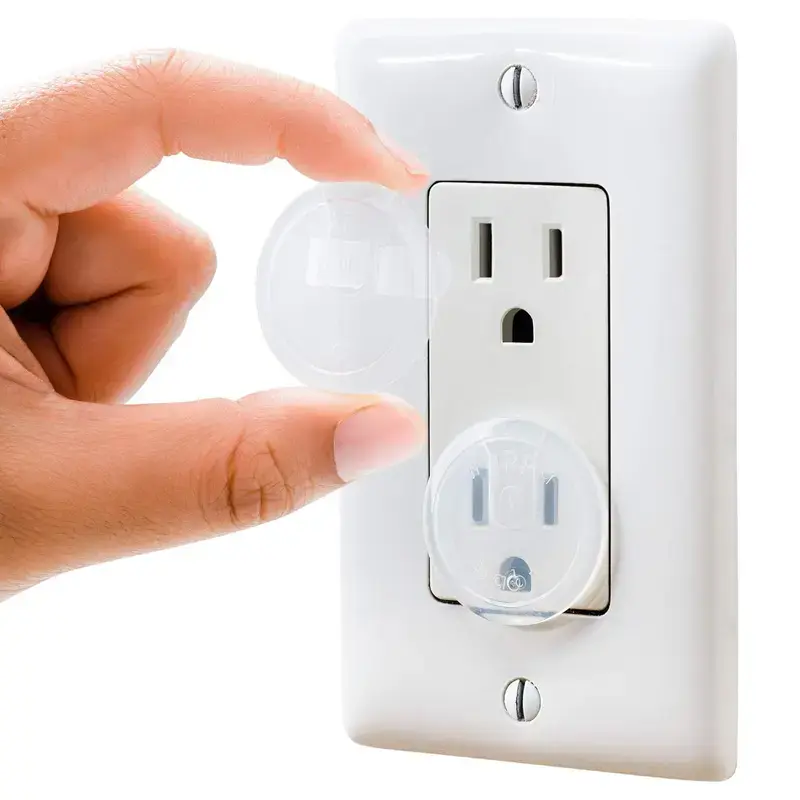 14 Pcak Outlet Plug Covers, White Baby Proof Outlet Covers, Plastic Electrical Socket Covers for Outlets, Easy Installation, Durable and Steady Wall Plug Covers for Home and Office