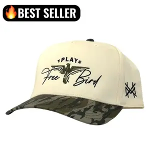 Play Free Bird MadHatter's Embroidered Snapback Adjustable (Up To A Size 8 Head) Premium Trucker Hat