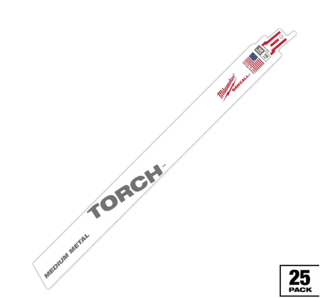 Milwaukee 48-00-8789 12" 18 TPI TORCH™ SAWZALL® Blade for Medium Metal (25 PK)