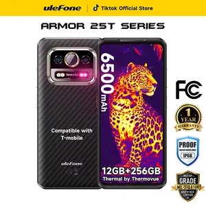 Ulefone Armor 25T-4G Rugged Phone,Thermal Imaging 64MP Night Vision+50MP Main Camera+32MP Front Camera,6500mAh(33W), 6.78" FHD+120Hz Corning Gorilla Screen,12GB+256GB MTK Helio G99,Android 14,NFC Unlocked Mobilephone