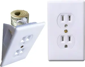 Hidden Wall Safe Outlet Fake Safe Secret Storage Electric Socket Diversion Safe Covert Wall Safe Secret Compartment Invisible Outlet Box Hidden Money Safe Holder in Panel lockbox for Jewelry