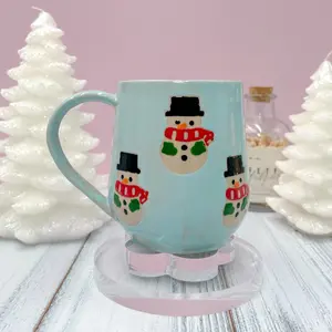 Red Snowman Ceramic Coffee Mug