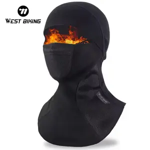 WEST BIKING Wholesale Custom Design 3 Hole Full Face Cover Bandit Rappers Ski Mask Knit Skimask Balaclava With Embroidery Logo