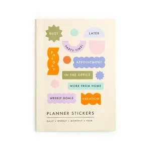Planner Stickers - Colorful Design for Daily, Weekly, Monthly, and Yearly Planning with Keywords for Busy and Event-Specific Use