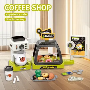 Kids Kitchen Playset, Mini Ice Cream Supermarket Donut Coffee Machine Toy Set, Halloween Festival Role-Playing, No Batteries Included