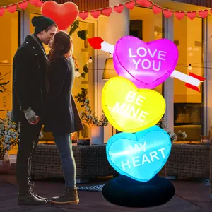 GOOSH 4.2 ft Valentines Day Inflatables Outdoor Blow Up Decor for Wedding Party Yard Garden Lawn
