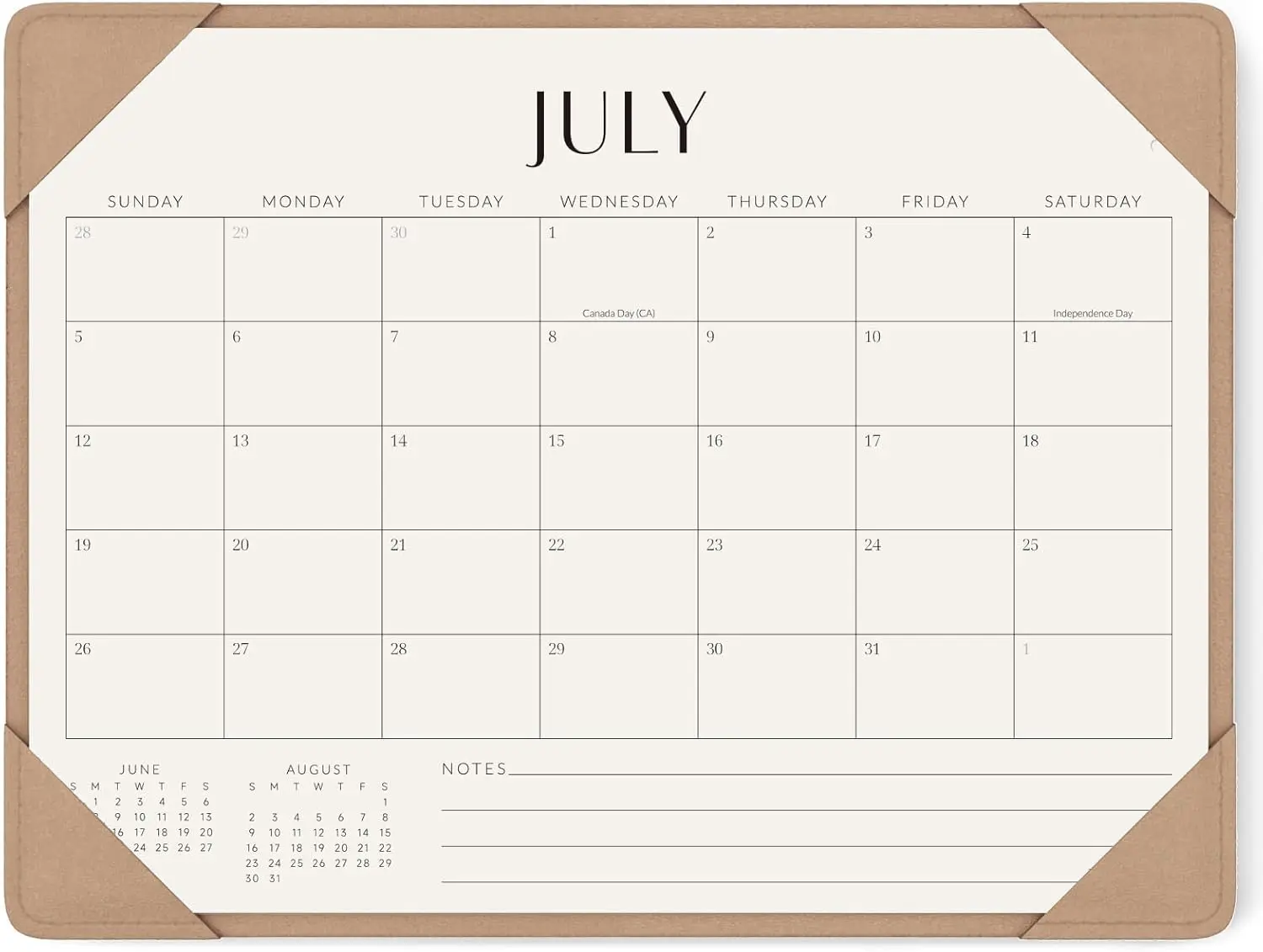 Jotsome Desk Calendar 2026-2027 with Desktop Mat, Desk Pad Calendar From Now to June 2027 14x10.5 inch, Desk Blotter Calendar for Home Office and School, Easy Planning, Gift for the Holidays, Apricot