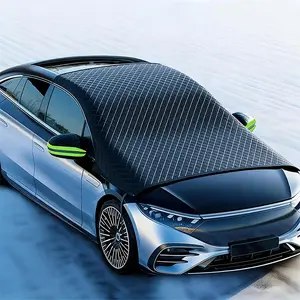 Magnetic Car Windshield Snow Cover, Polyester Frost Shield, High Strength Oxford Fabric, Easy Installation, Side Window Protection, Suitable for Large Vehicles, Winter Weather Resistant, Car Accessories