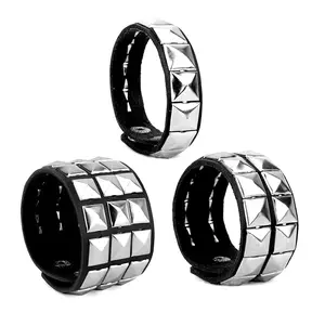 Punk Style Spiked Studded Decor Bracelet, Fashionable Leather Rivet Bracelet for Men & Women, Trendy Fashionable Accessories
