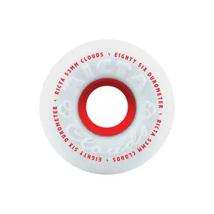 53mm Clouds Red 86a Ricta Skateboard Wheels