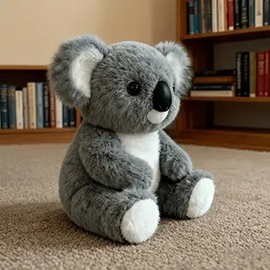 Cute Fluffy Cartoon Koala Plush Toy, Soft Stuffed Animal for Home Decor, Birthday Gifts & Comfort Companion for Animal Lovers