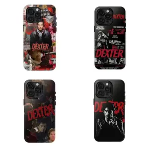 4 Styles Dexter Morgan Retro Crime Drama Phone Case Compatible for iPhone 17 Promax 16 15 14 13 12 11 and for Samsung S21-S25 Perfect Gift for TV Fans Her/Him Wireless Protection Rubber Protector