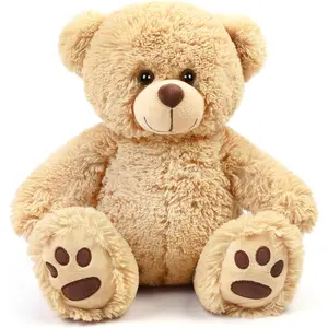 eddy Bear Stuffed Animal, 14 inch Brown Teddy Bear Plush Toy, Soft Plush Gifts for Kids Baby Toddlers on Baby Shower, Easter Decorations