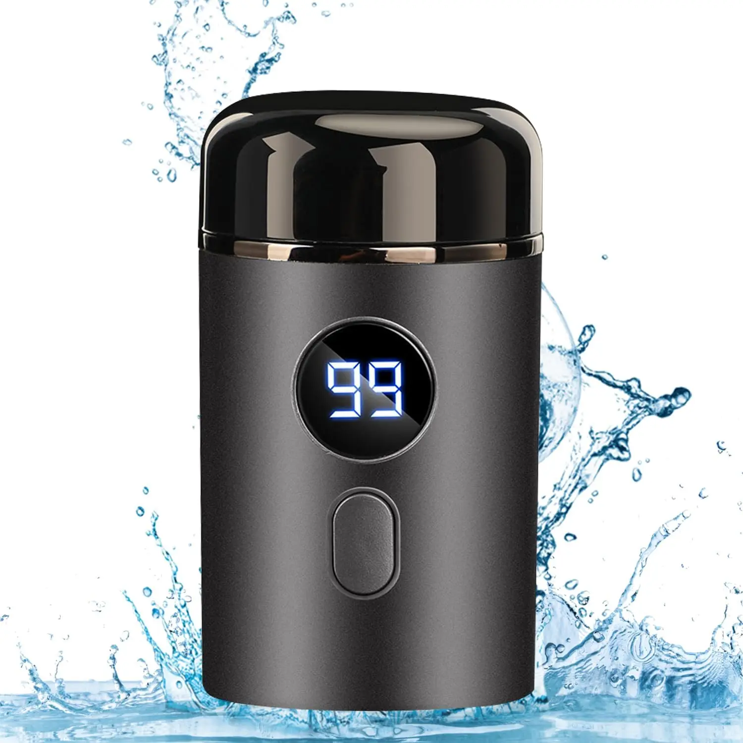 Mini Portable Electric Shaver, Pocket-Size Razor with LED Display | Fast Charging, Washable Blades & Travel Grooming Kit Gift