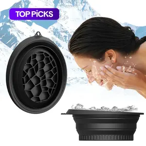 Collapsible Ice Basin, Silicone Face Ice Beauty Container, Portable Face Ice Bowl, Facial Skin Care Tool for Women & Men, Facial Care Tools