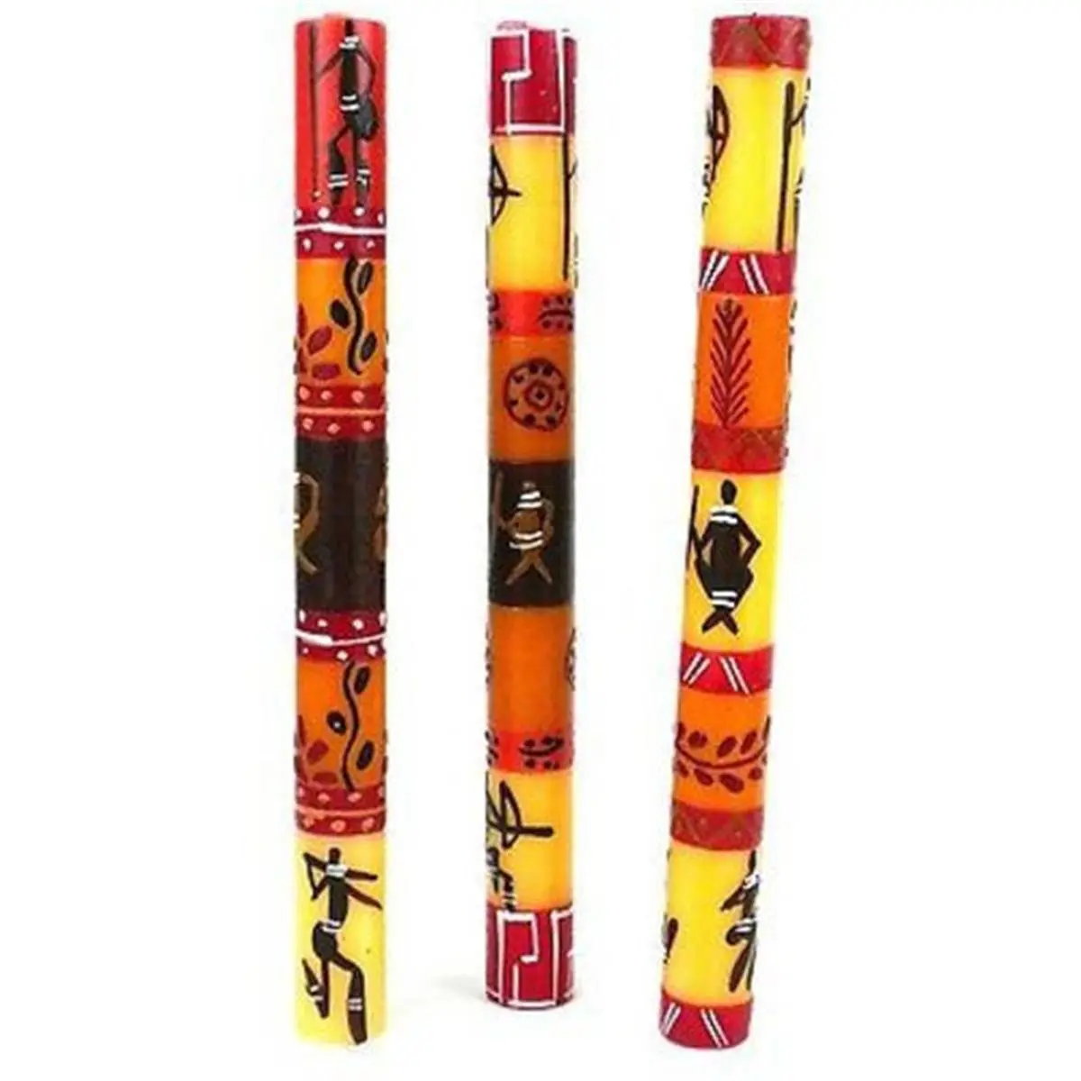 Nobunto Set of Three Boxed Tall Hand-Painted Candles - Damisi Design