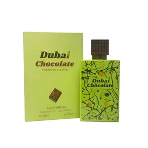 Dubai Chocolate Pistachio Kunafa Eau De Parfum 3.4oz Unisex Long Lasting Perfume For Men & Women Gourmand Sweet Nutty Fragrance Inspired by Middle Eastern Desserts