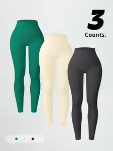 Women's High-Waisted Ribbed Yoga Pants, Tight-Fitting Fall Workout Leggings, Sexy Sporty Style for Active Lifestyle, Athletic Leggings