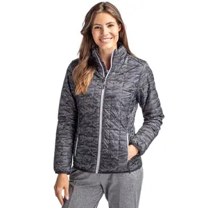 Cutter & Buck Rainier PrimaLoft® Womens Eco Insulated Full Zip Printed Puffer Jacket