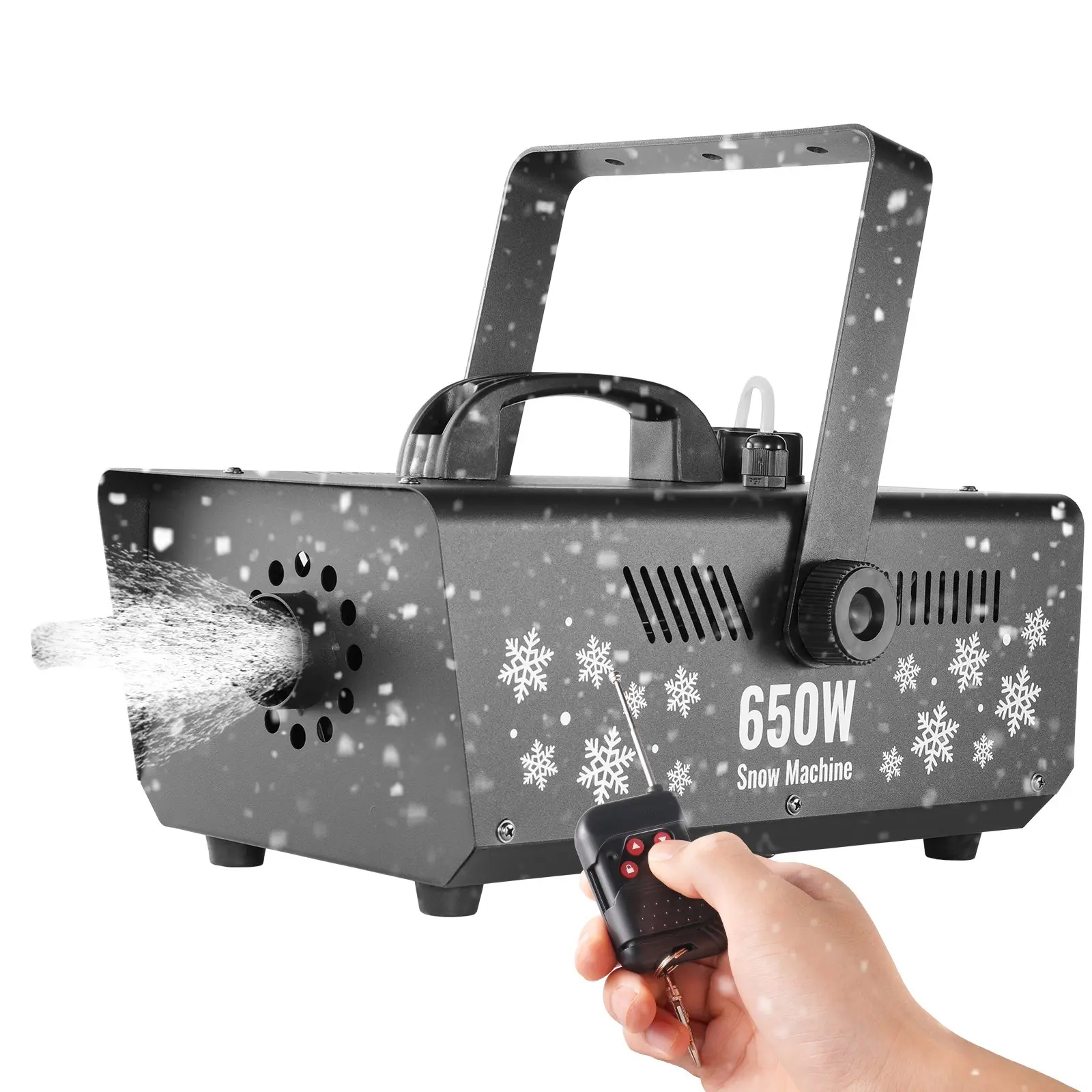 【DealsForYouDays】【DealsForYouDays】 VEVOR Snow Machine, 650W Wireless Remote Control Snow Maker Machine with 1L Tank High Output Portable Premium Artificial Snowflake Machines for Christmas Holidays Parties Wedding Stage Effectdealsforyoudays