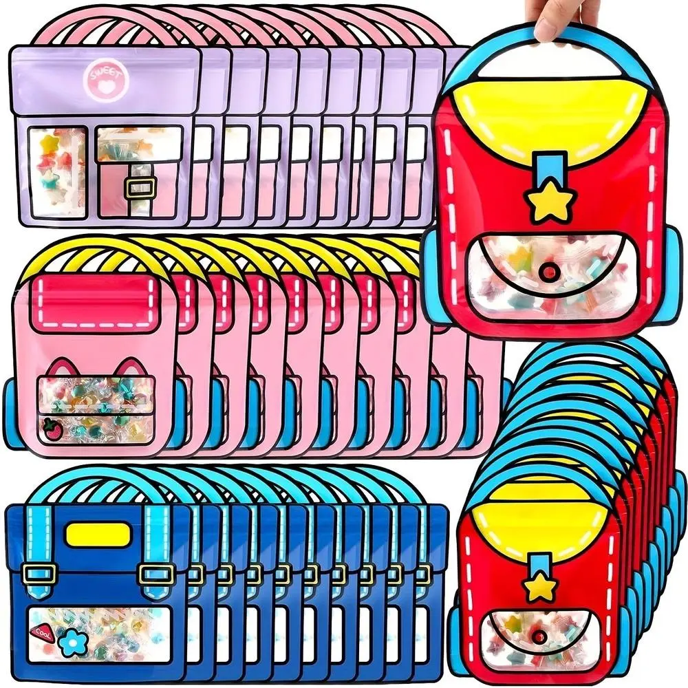 40+ Dopamine Handheld Tote Sealed Bags, Backpack Style Storage Pouches, Birthday Party Favors Packaging Bag, Reusable Gift Organizer, Party Supplies, Party Goodie Bags