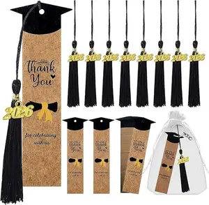 24pcs Graduation Party Favors for Guests 2026 Appreciation Bookmark Gifts with Tassel Keychain 2026 Graduation Bookmarks  Favors for Family Friends Tercher Students School Coworker, Thank You Tag Organza Bag