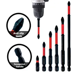 Magnetic Phillips Screwdriver Bit Set, High Hardness Screwdriver Bit Set, Professional Assembly & Disassembly Tool for Electric & Manual Drill, Magnetic Design, Drill Bits, Tool Accessories