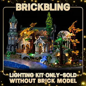 【BrickBling LED Light Kit】for  THE LORD OF THE RINGS: RIVENDELL Building Blocks-10316,DIY Lighting Upgrade Set, Building Block Light Modification Kit,Gift Idea for Birthdays