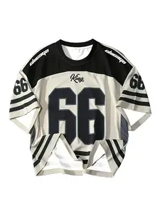 King Men's Plus Size 3D Chicago 66 Full Print T-Shirt - Breathable Stretch Knit Regular Fit Crew Neck Casual Track Top Machine Washable Sporty Style Stretch Fabric Menswear Tshirt Crewneck Shortsleeve Streetwear Tropical White Classic Gym