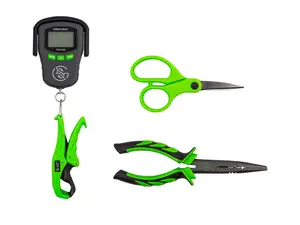 Googan Squad Tool Combo - 7'' Pliers, 5.5'' Scissors & 55LBS Digital Scale for Precision Fishing Gear