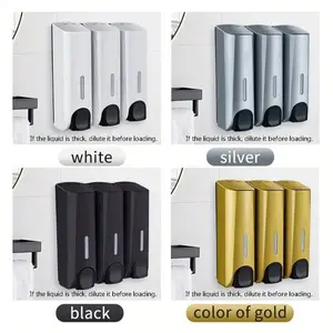 A 320ML wall-mounted, drill-free soap liquid pump, manual press-type hand soap liquid pump, shampoo and body wash liquid pump, bathroom lotion container, for bathroom organization and storage, bathroom accessories, Soap Dispenser