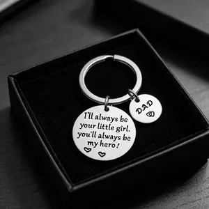 Dad Keychain Fathers Day Gift Daddy Papa Dad Gifts Birthday Gift for Dad from Daughter Son(no box) summerwins