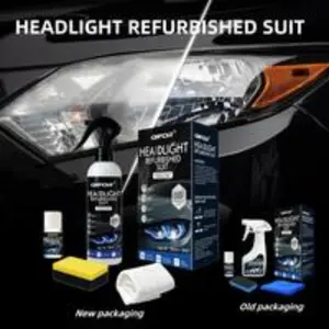 Headlight Restoration Kit, Restorer Kit, Instantly Restore Clear Headlights, No Sanding Car Headlight Cleaner for Yellowed, Oxidized & Foggy Lenses, UV Protection Coating, Easy 3-Step Repair, Long-Lasting Shine