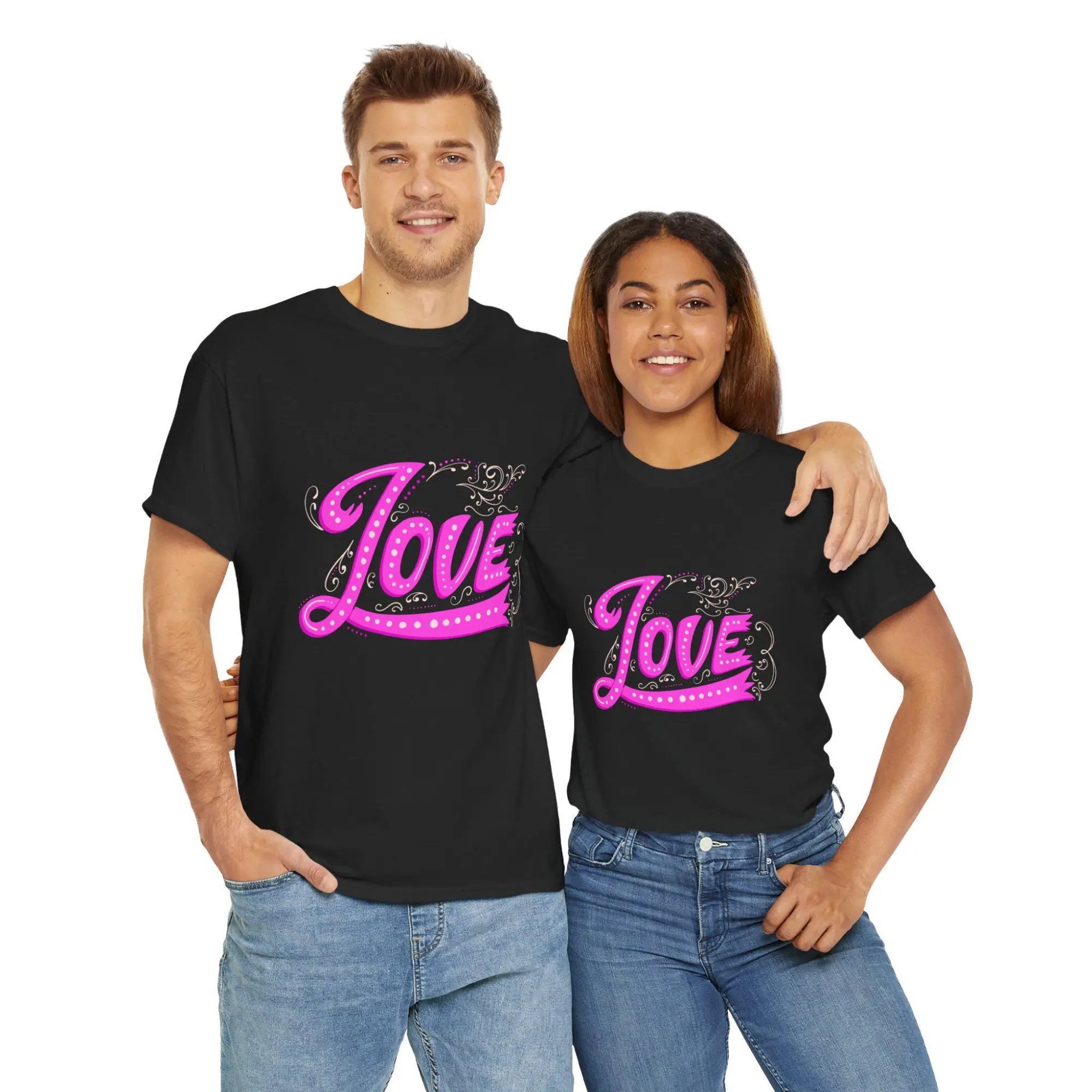 Valentine Love Unisex Tee, Heart Graphic T-Shirt, Valentine's Day Gift, Romantic Shirt, Couples Outfit, Love-themed Apparel