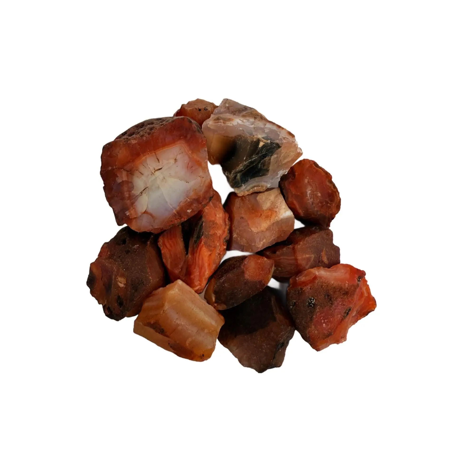 Natural Raw and Unpolished Carnelian Chakra Healing Crystals - Genuine Mineral Stones with Elemental Energy, Multi-Size (Small, Large), Vitality-Boosting for Religious Home Decor, Crafting