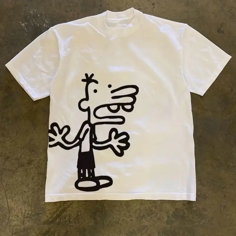 "Manny" Custom Tee - White T-Shirt with Black Graphic Design for Kids and Adults