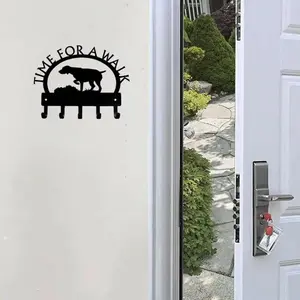 Dog & Letter Pattern Wall Mounted Key Holder, 1 Count Wall Decorative Key Holder, Home Organizer for Entryway & Living Room, Shelves