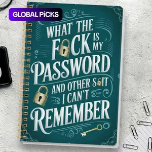 1pc Simple Password Book, Hardcover Spiral Notebook, Hardcover Journal, Minimalist Address Password Manager With Website Password Quick Access Password Storage Perfect For Home Office Internet Computer Logins, Great Holiday Gifts #GLOBAL PICKS