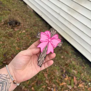 Cross with Bow Freshie