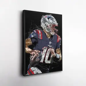 Drake Maye Poster, New England Patriots Print, Football Decor, Poster Gift for Fan Room, Poster Gift - Unframed
