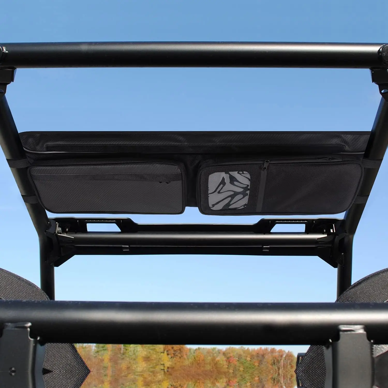 RZR PRO XP Roof Bag - Large-Capacity Overhead Storage with Metal Rod to Prevent Sagging, Waterproof RZR Accessories Compatible with 2014-2021 Polaris RZR XP 1000 / S 1000, and Can Am Commander MAX backseat storage