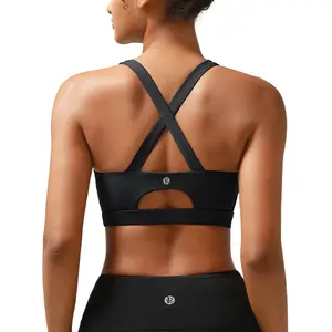 RUNNING GIRL Sports Bra for Women High Support,Molded Cup Strappy Running Sports Bras Workout Yoga Bra #SummerVibes Activewear Yoga Gym Activewear Criss Cross Bra