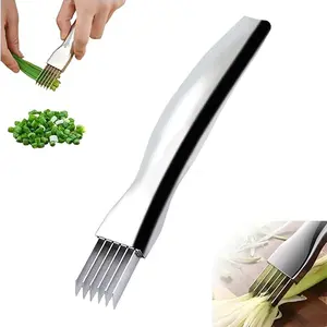 Shred Silk The Knife, Green Onion Cutter Stainless Steel Chopped Kitchen Slicing Tool Cutter,Multifunctional Kitchen Food Vegetable Cutter , for Vegetables Onion Garlic