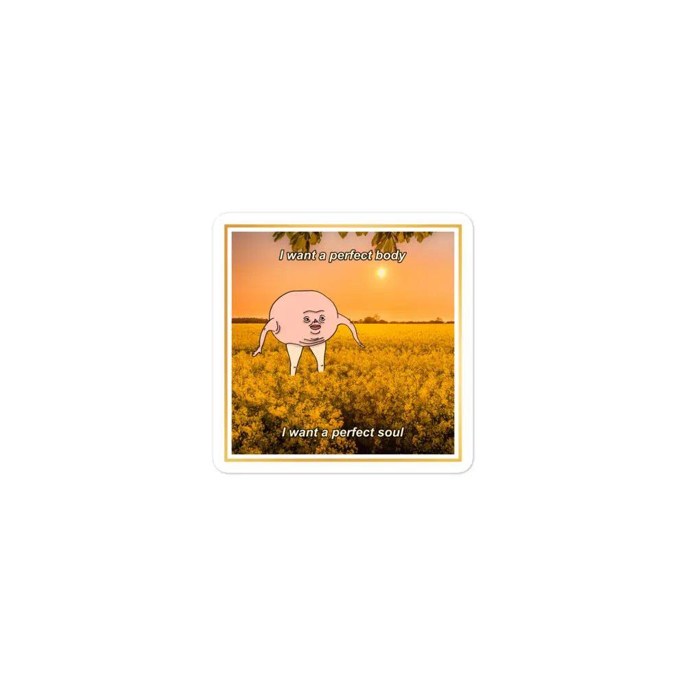 I Want a Perfect Body (Sunset) sticker