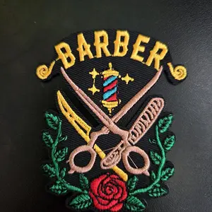 Barber Iron On Patch