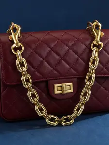 Vintage Fashion Versatile Bag Chain, Geometric Metal Bag Strap, All Seasons Accessory, Plain Style, Perfect for Any