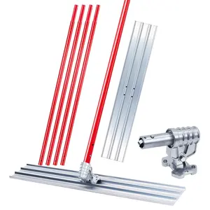 Garvee Bull Float Concrete Tools, 121.9 x 20.3 cm, square-ended aluminum alloy concrete float tool, concrete kit with 4 handles and finishing bracket