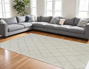 212 MAIN 8 x 11 ft. Abstract Distressed Rectangle Area Rug, Cream & Beige, Home Decor Rugs, Modern Abstract Design, Stain Resistant, Modern Abstract Rug