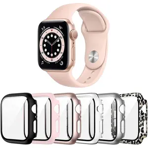 Smart Watch Case for Summer Gift, Smartwatch Face Covers, Wearable Tech Accessories, 6pcs Anti-fall Protection Watch Protector Cover, Tempered Film Cover for iWatch Series Ultra/se/9/8/7/6, Wearable Watch Accessories, Fit, Electronic Gadgets
