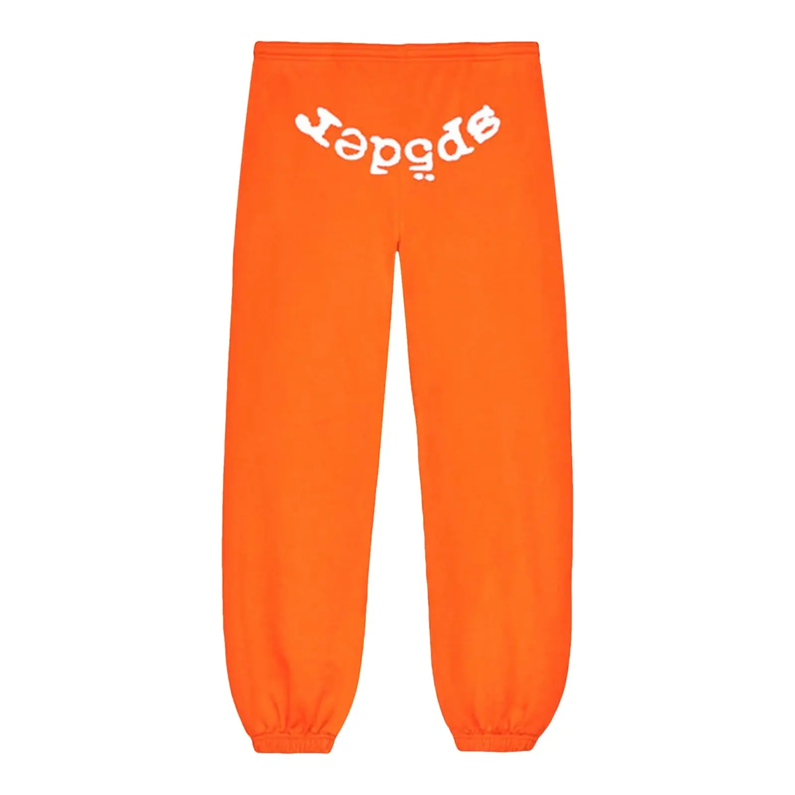 Sp5der Authenticity Guaranteed Legacy Web Orange Unisex Sweatpants - Spider Web Design, Elastic Waistband, Multi-Size Men's Bottoms, Brand New, Normal Fit, In Stock Ready to Ship, Normal Type